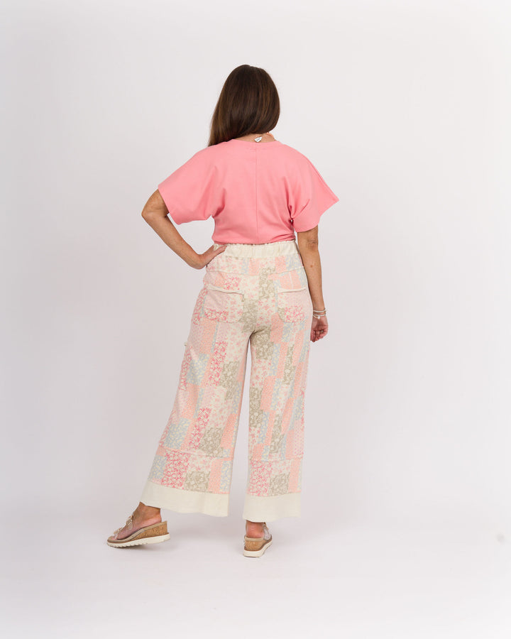 Pollyanna Floral Patchwork Pants - Natural