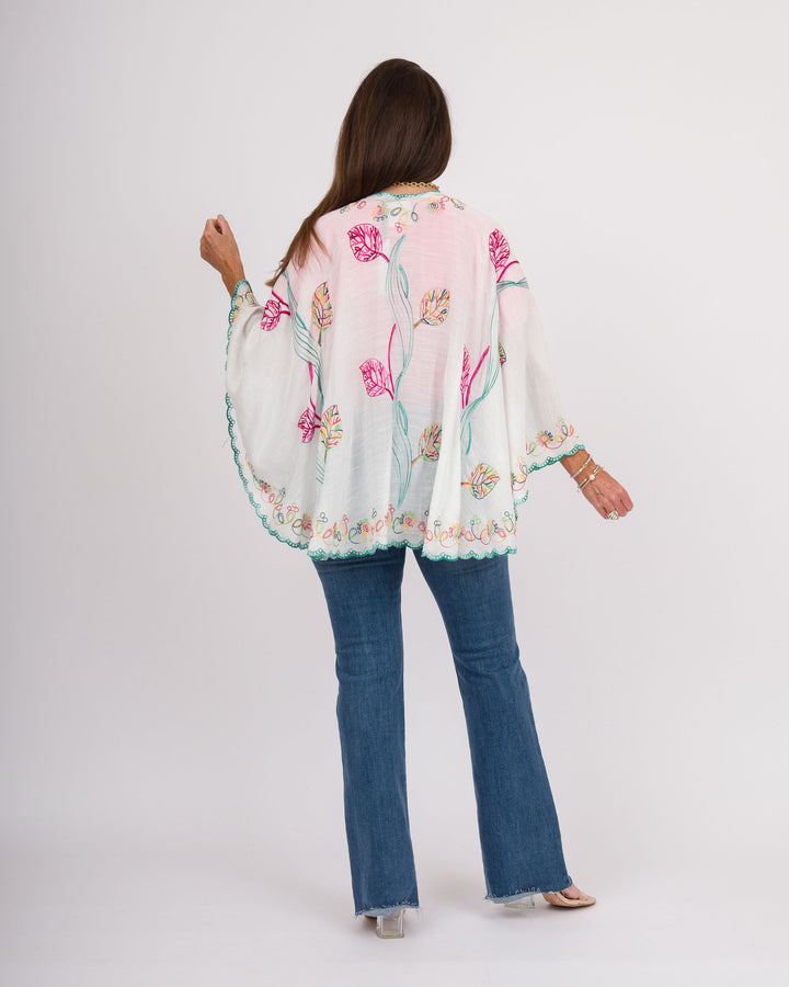 Angel Crew Neck Top Fucshia