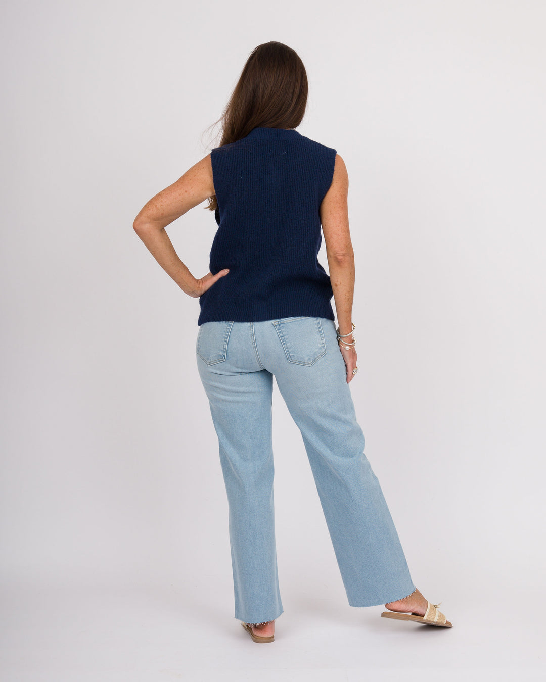 Navy Cardigan Vest