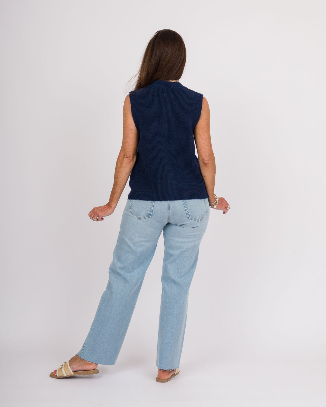 Navy Cardigan Vest