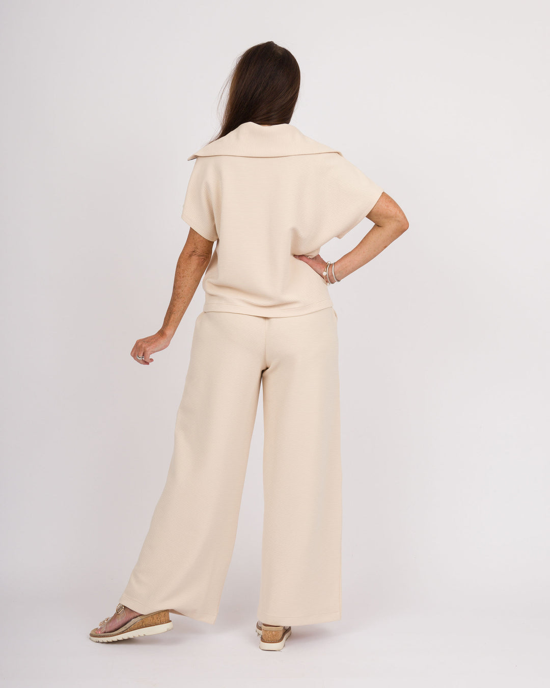 Spanx AirEssentials French Rib Wide Leg Pant