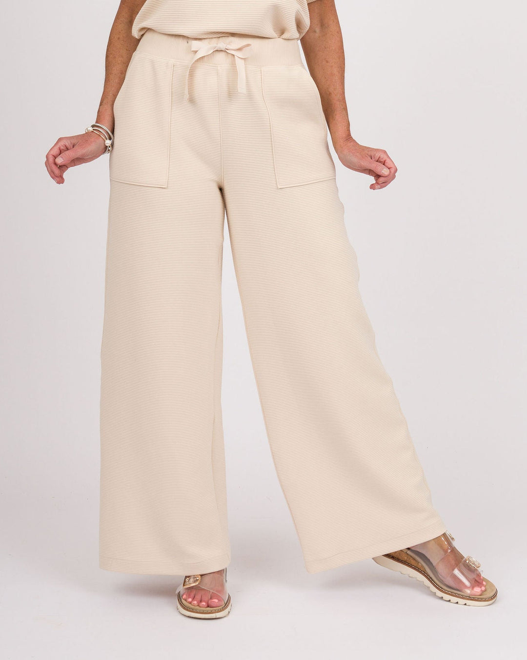 Spanx AirEssentials French Rib Wide Leg Pant