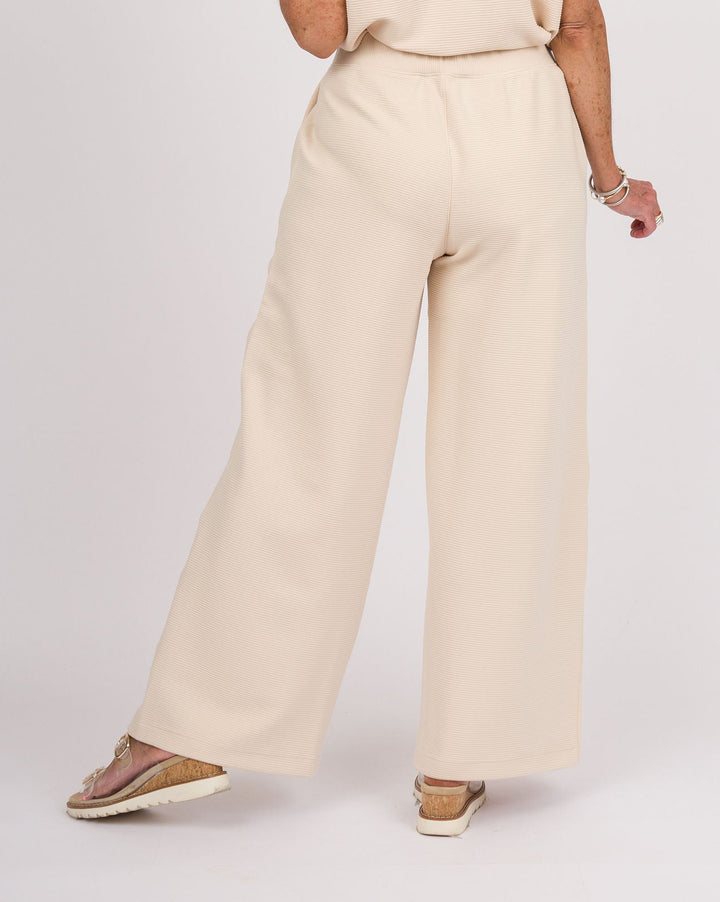 Spanx AirEssentials French Rib Wide Leg Pant - Toasted Coconut