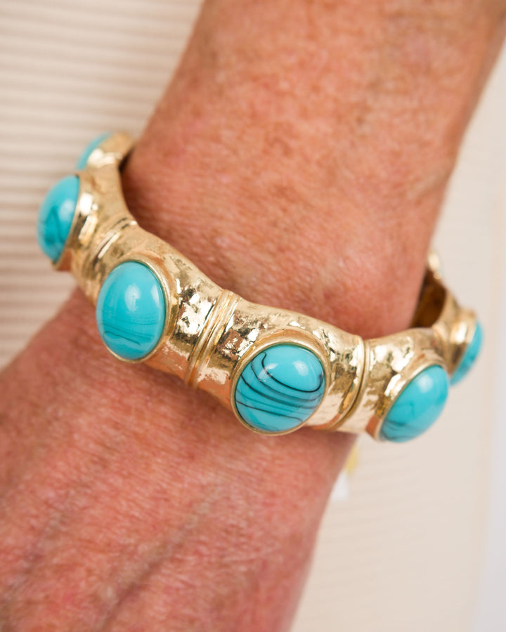 Blue Stone Gold Bracelet