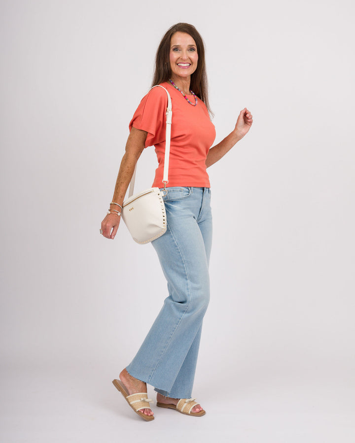 Angel Crew Neck Top Orange