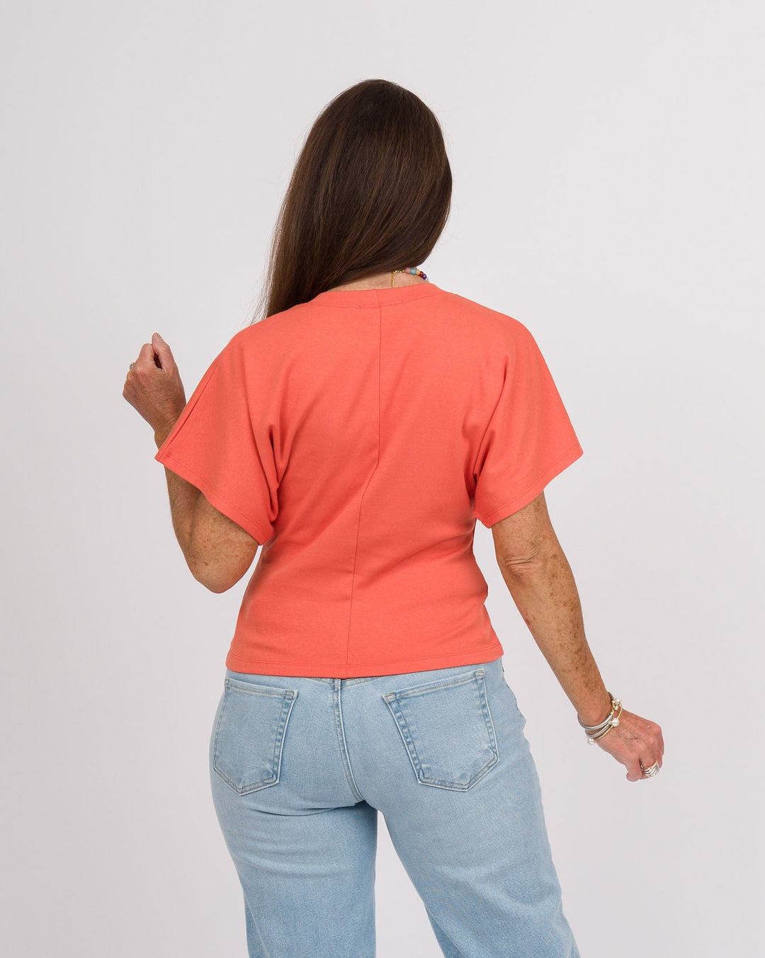 Angel Crew Neck Top Orange