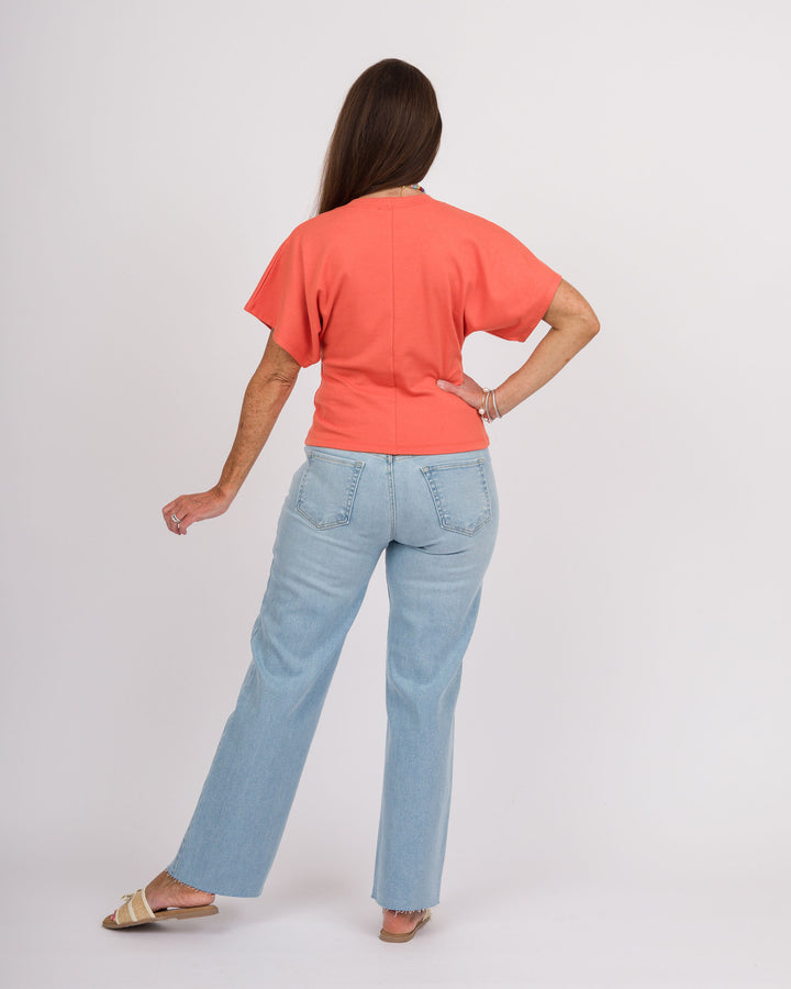 Angel Crew Neck Top Orange
