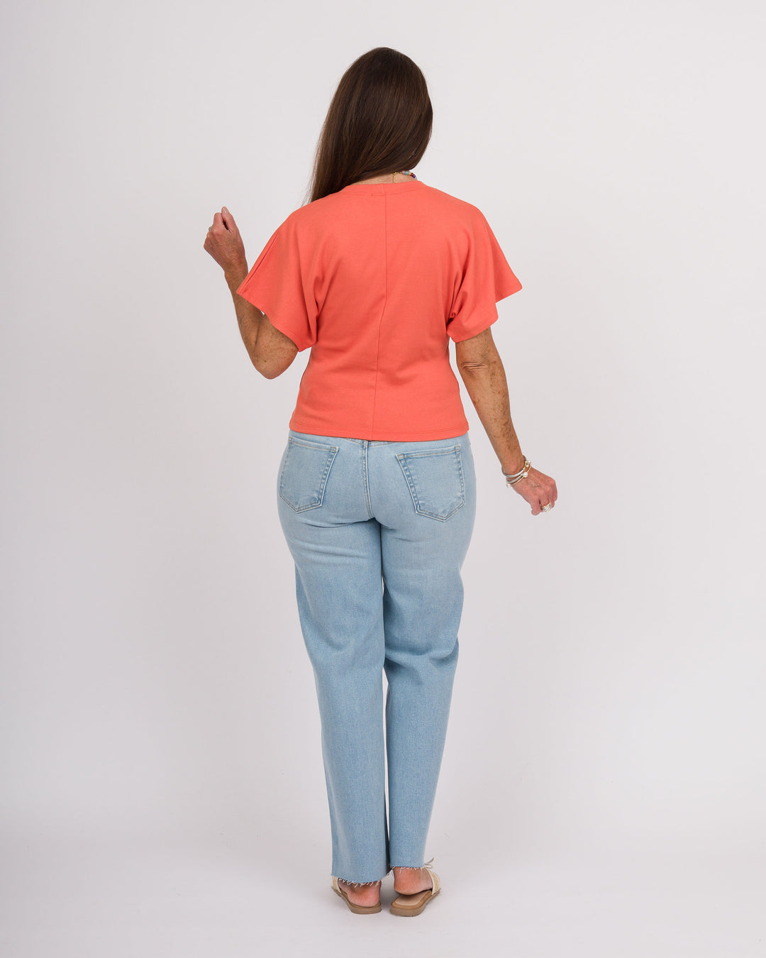 Angel Crew Neck Top Orange