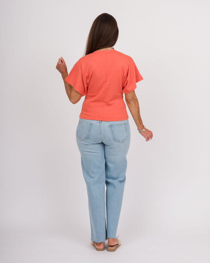Angel Crew Neck Top Orange