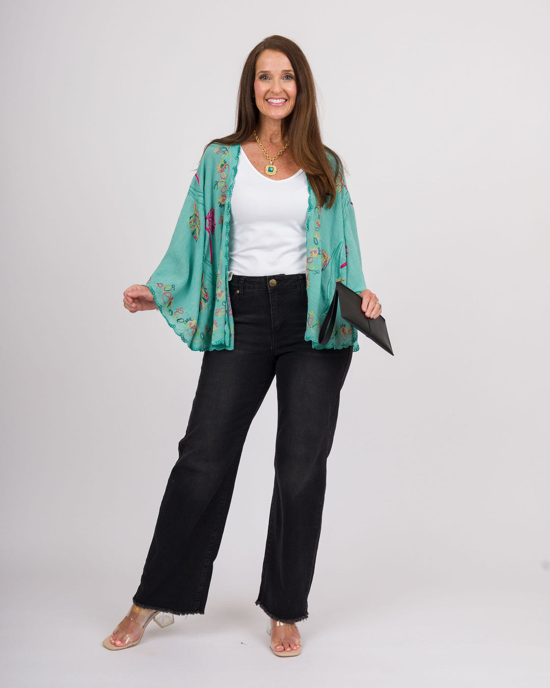 Heart of Pine Mineral Black Wide Leg Jeans