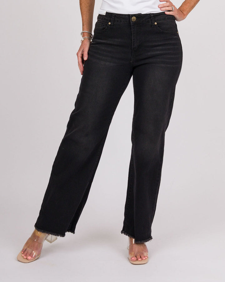 Heart of Pine Mineral Black Wide Leg Jeans