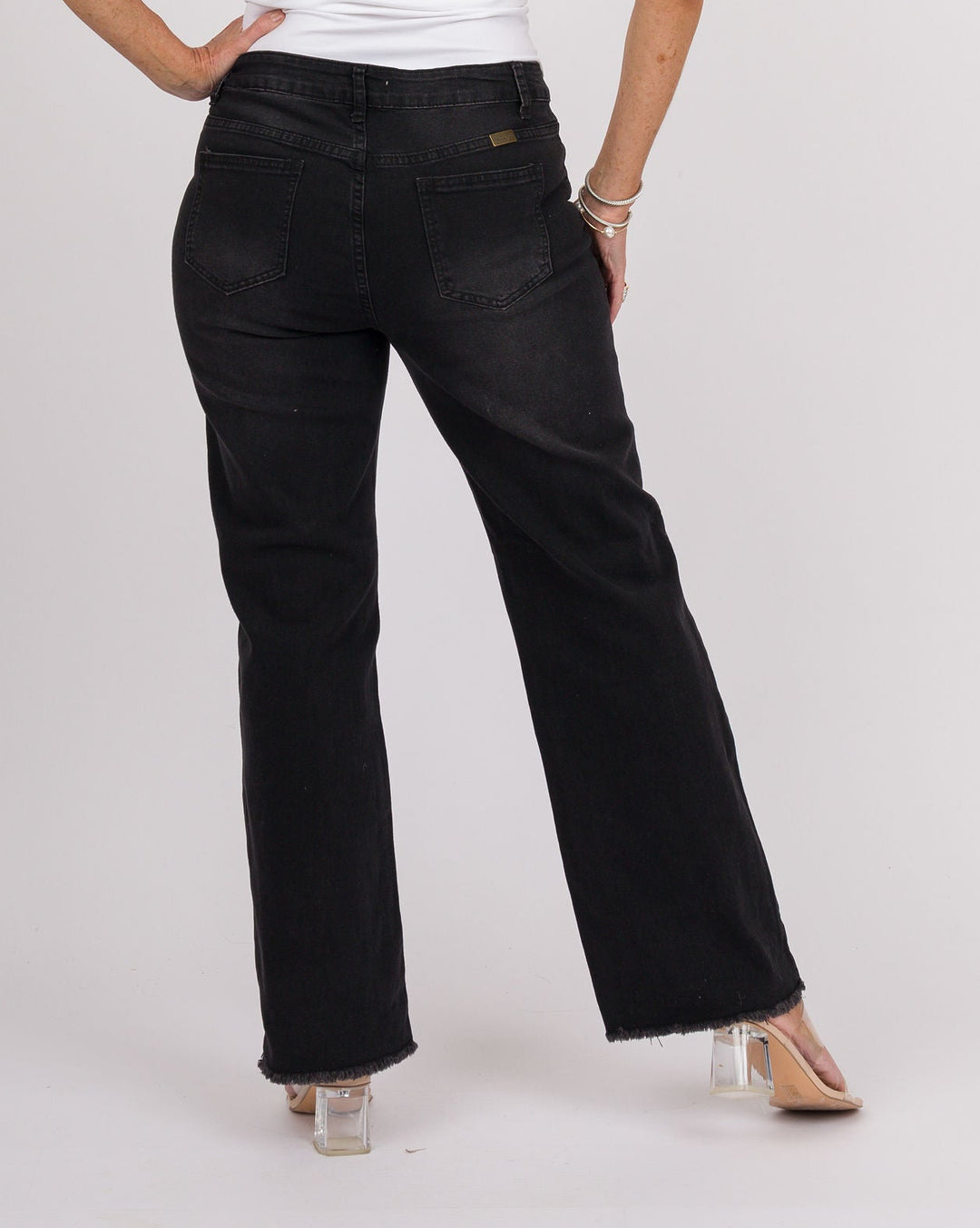 Heart of Pine Mineral Black Wide Leg Jeans