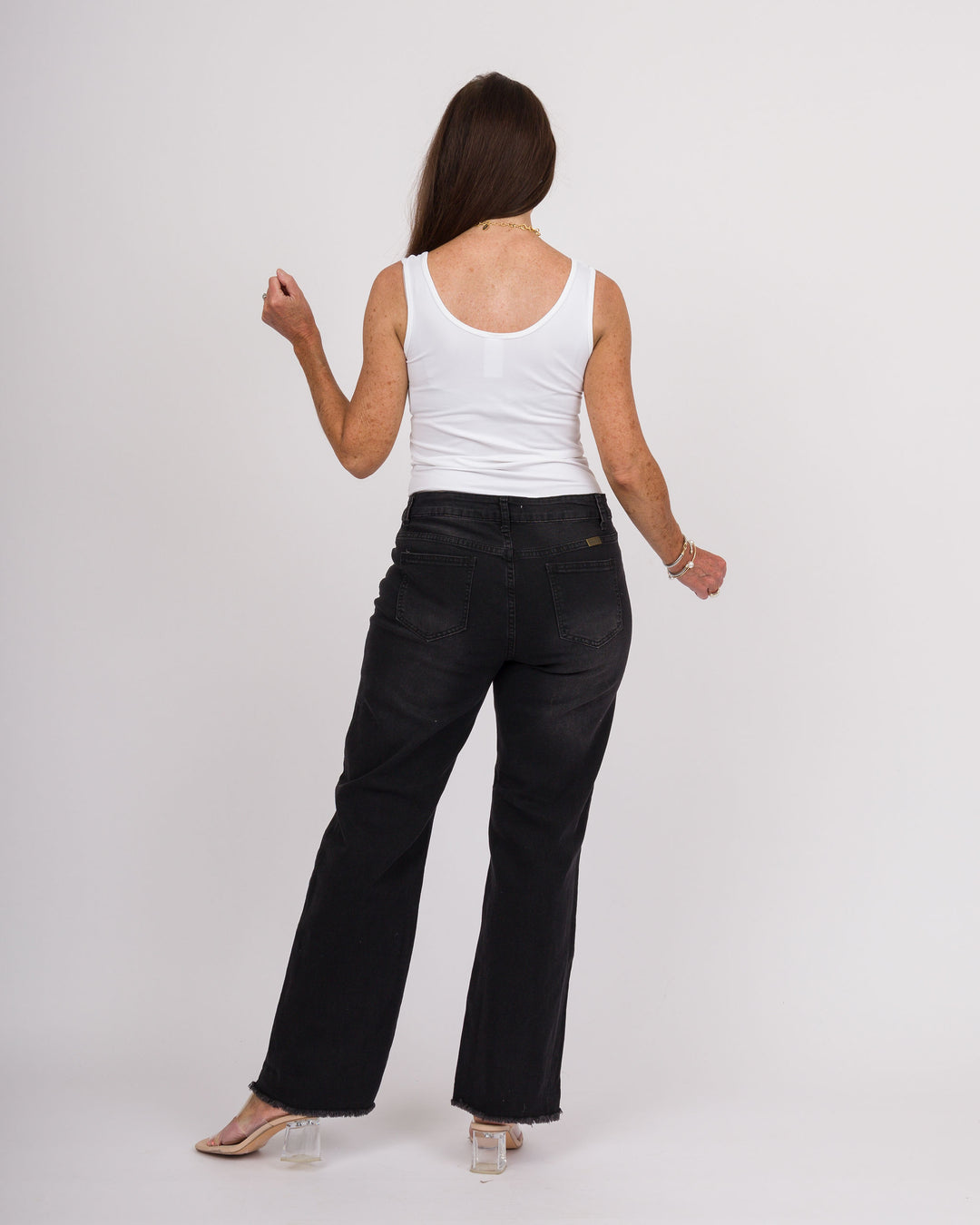 Heart of Pine Mineral Black Wide Leg Jeans