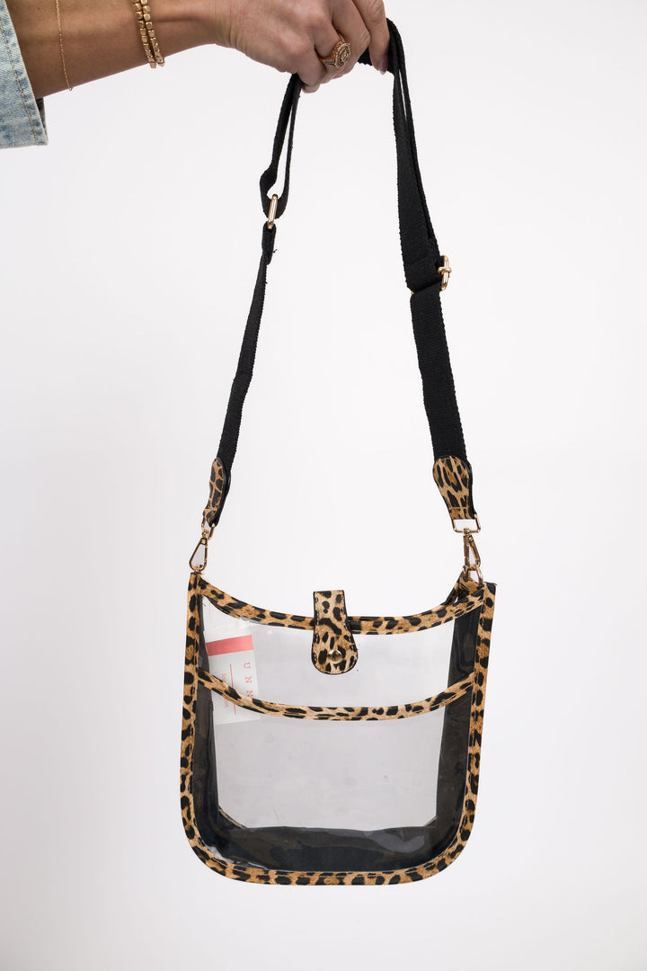 The Bonnie Clear Crossbody Leopard