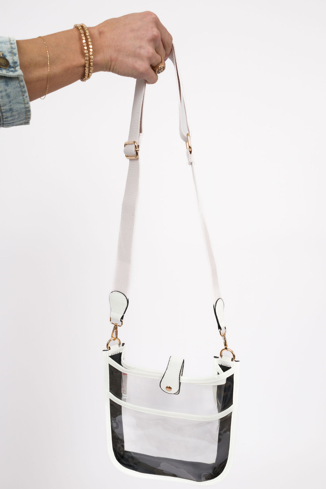 The Bonnie Clear Crossbody White