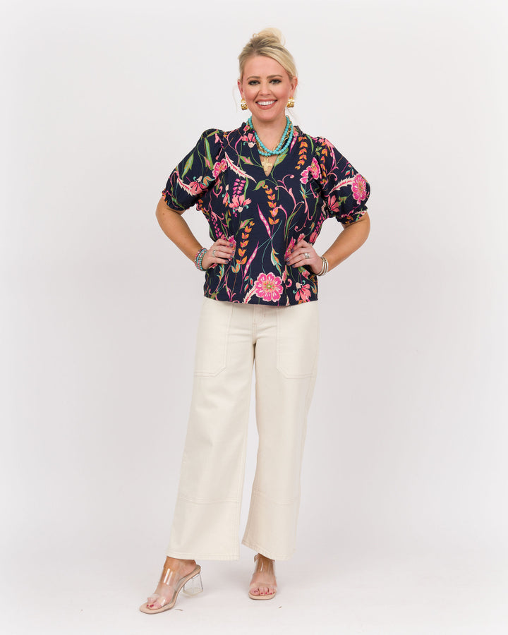 Midnight Floral Top