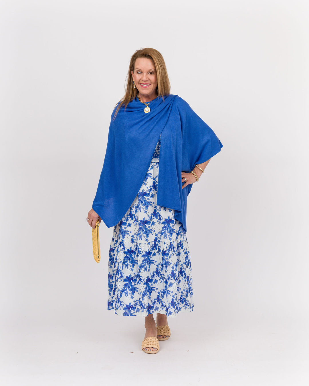 Bordeaux Cardi Wrap - Cobalt