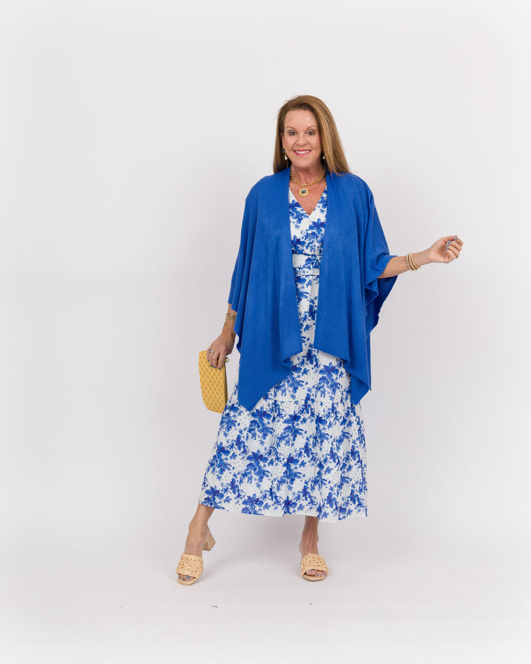 Bordeaux Cardi Wrap - Cobalt