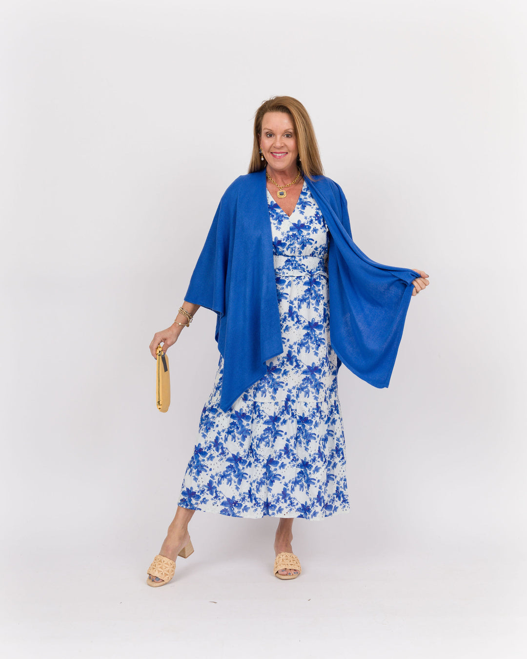 Bordeaux Cardi Wrap - Cobalt