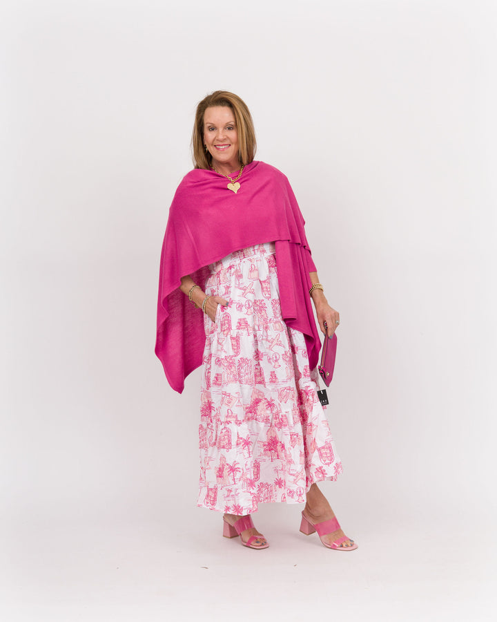 Bordeaux Cardi Wrap - Fuchsia