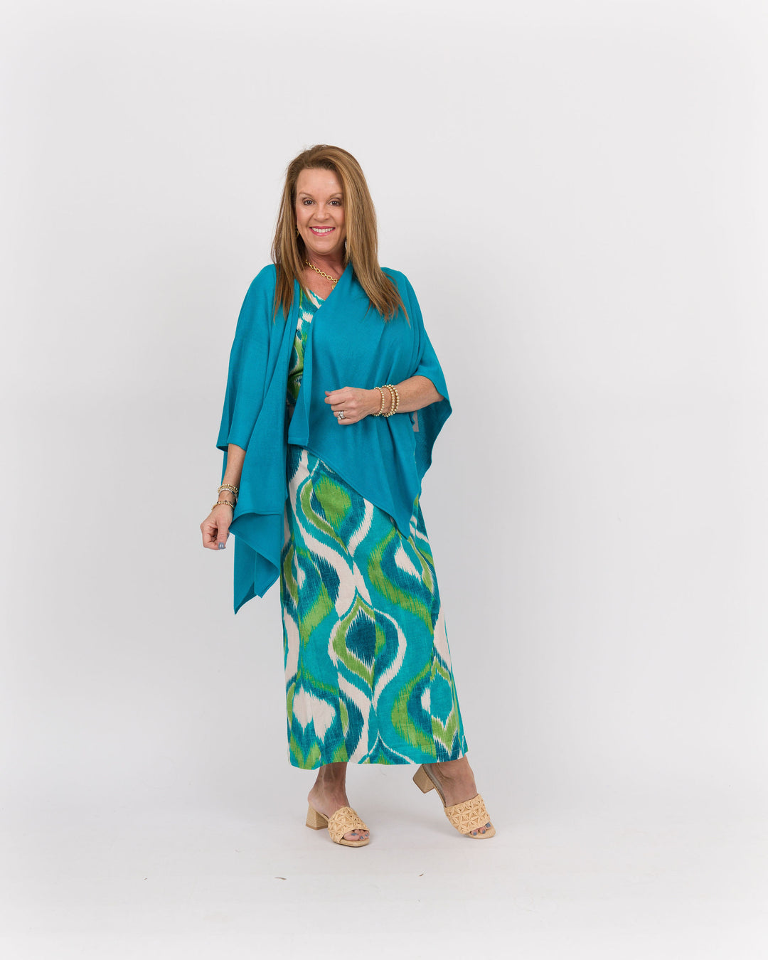 Bordeaux Cardi Wrap - Teal