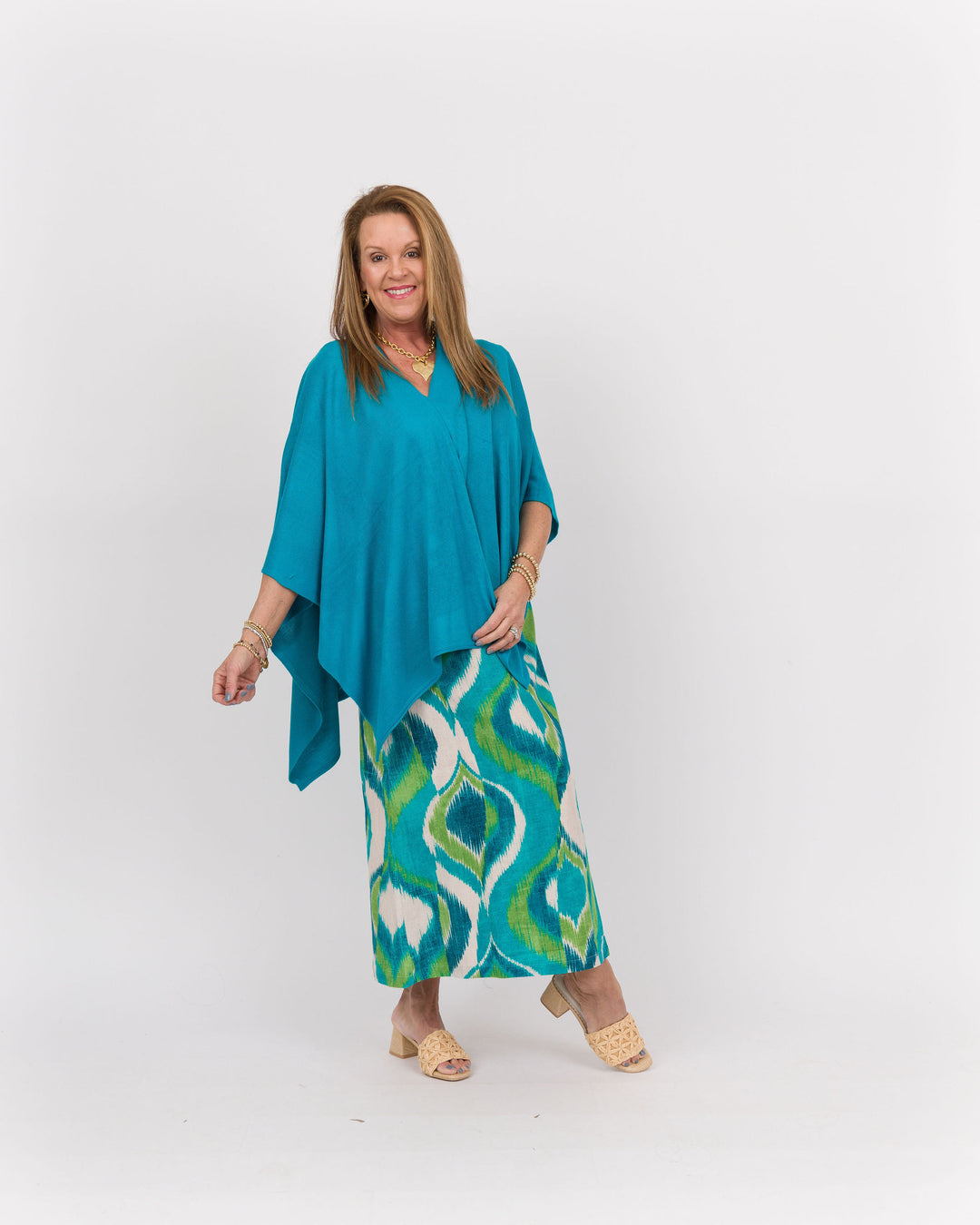 Bordeaux Cardi Wrap - Teal