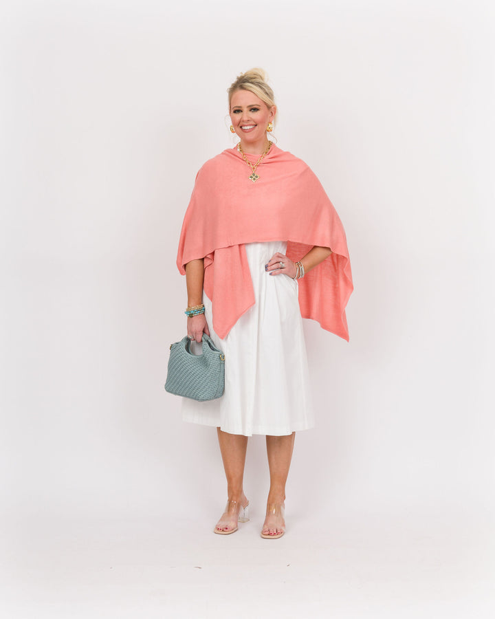 Bordeaux Cardi Wrap - Coral