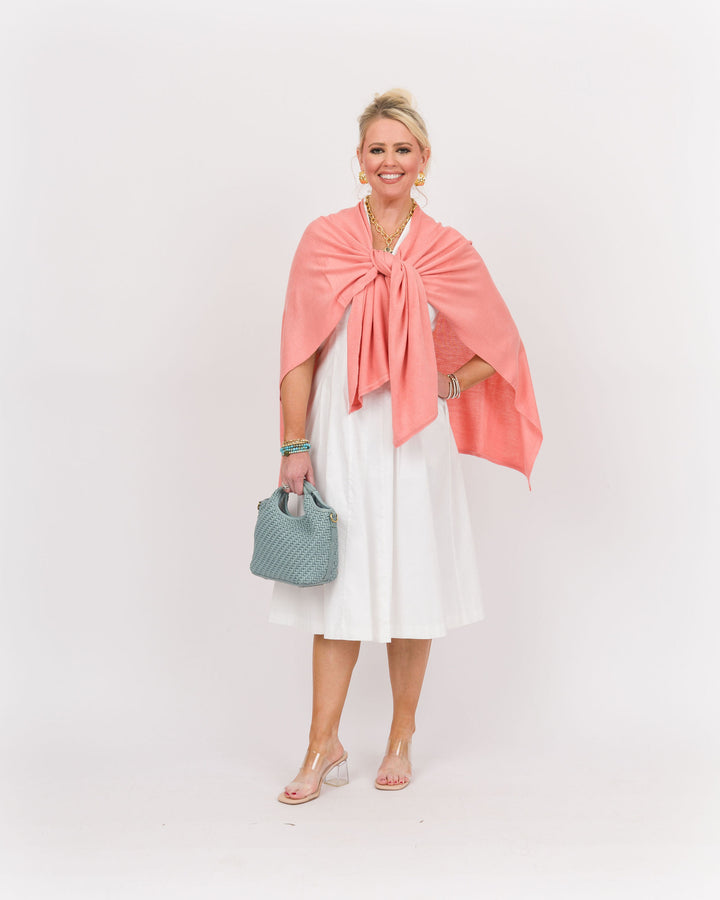 Bordeaux Cardi Wrap - Coral