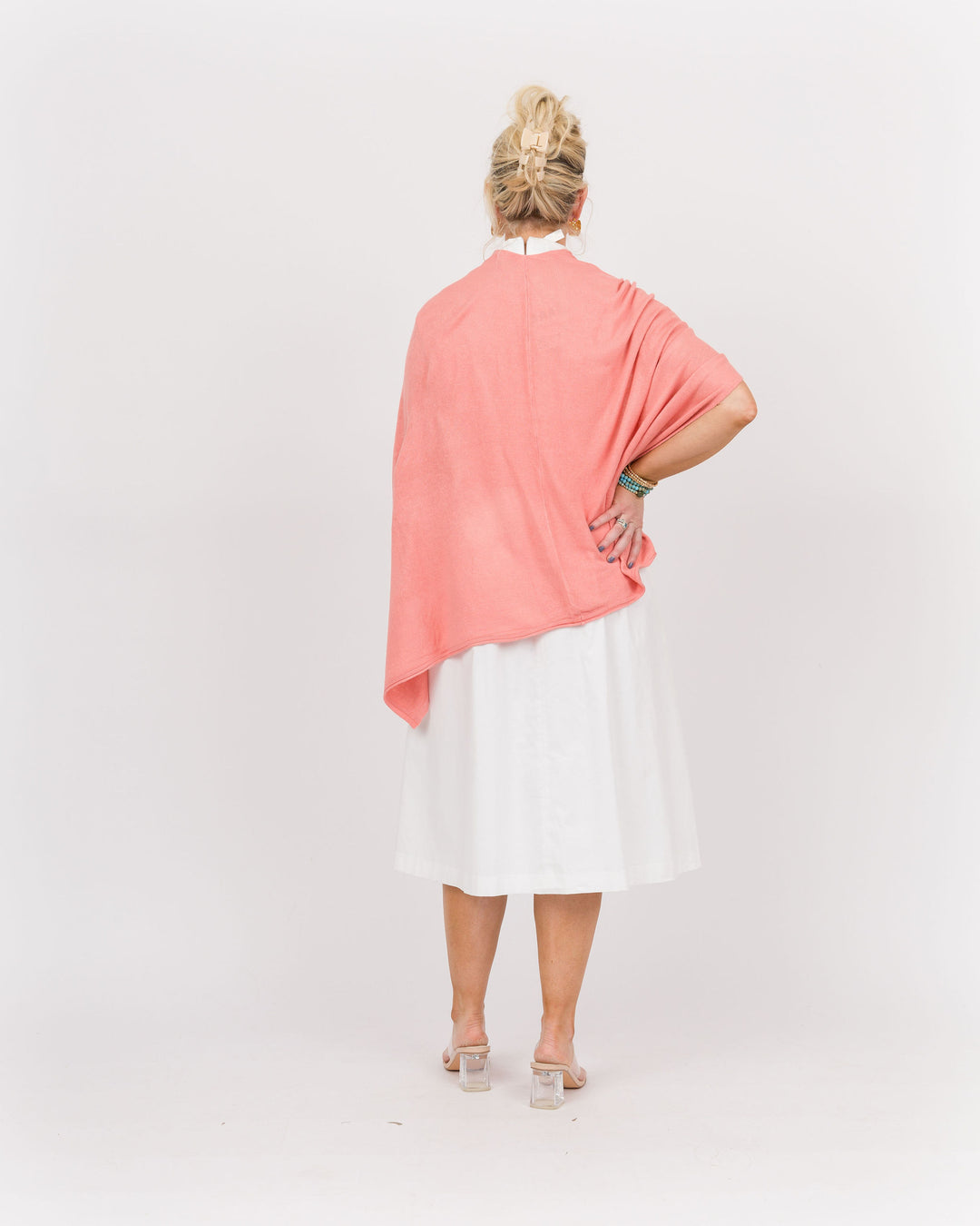 Bordeaux Cardi Wrap - Coral
