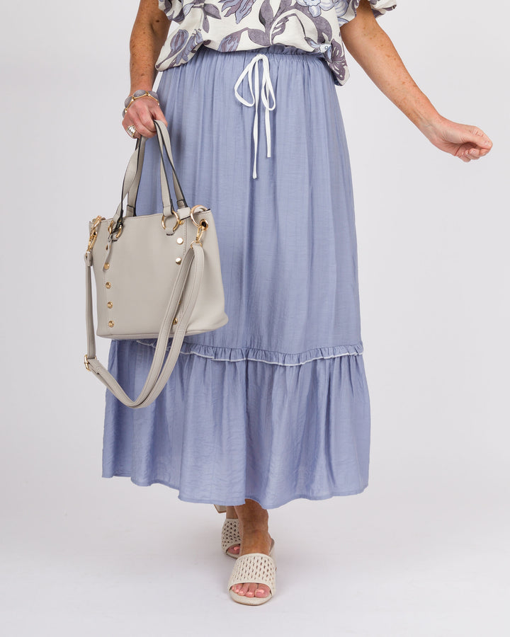 Dakota Dusty Blue Maxi Skirt