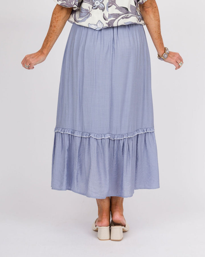 Dakota Dusty Blue Maxi Skirt