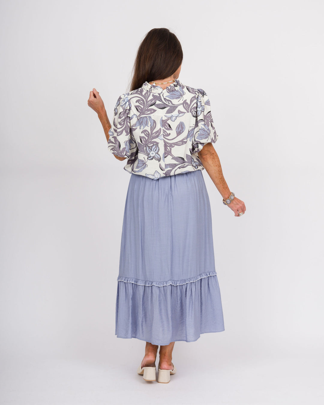 Dakota Dusty Blue Maxi Skirt