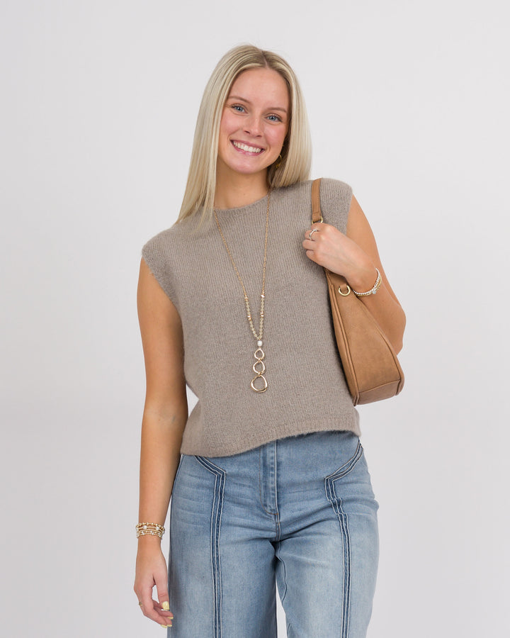 Christina Vest - Taupe