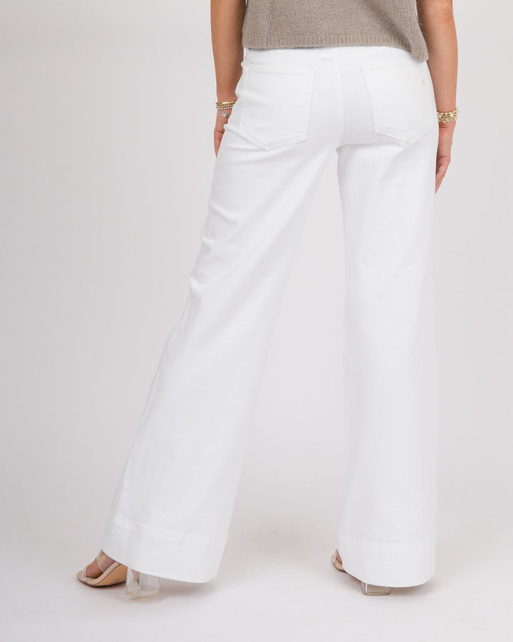 Happi MidRise Comfort Flare Jeans - White