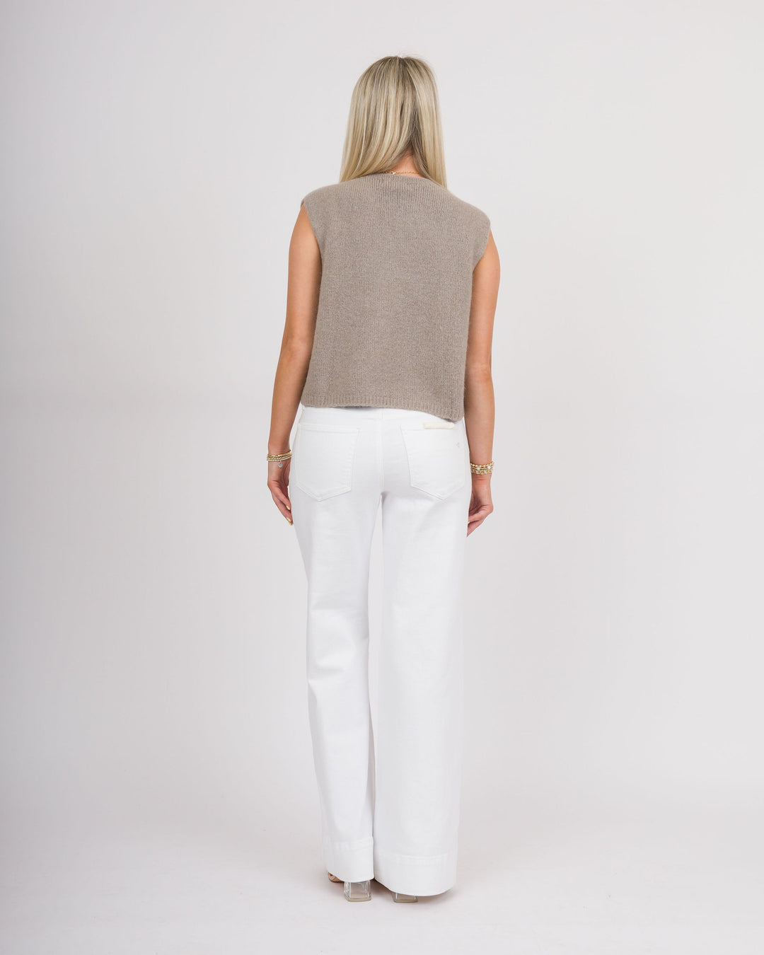 Happi MidRise Comfort Flare Jeans - White