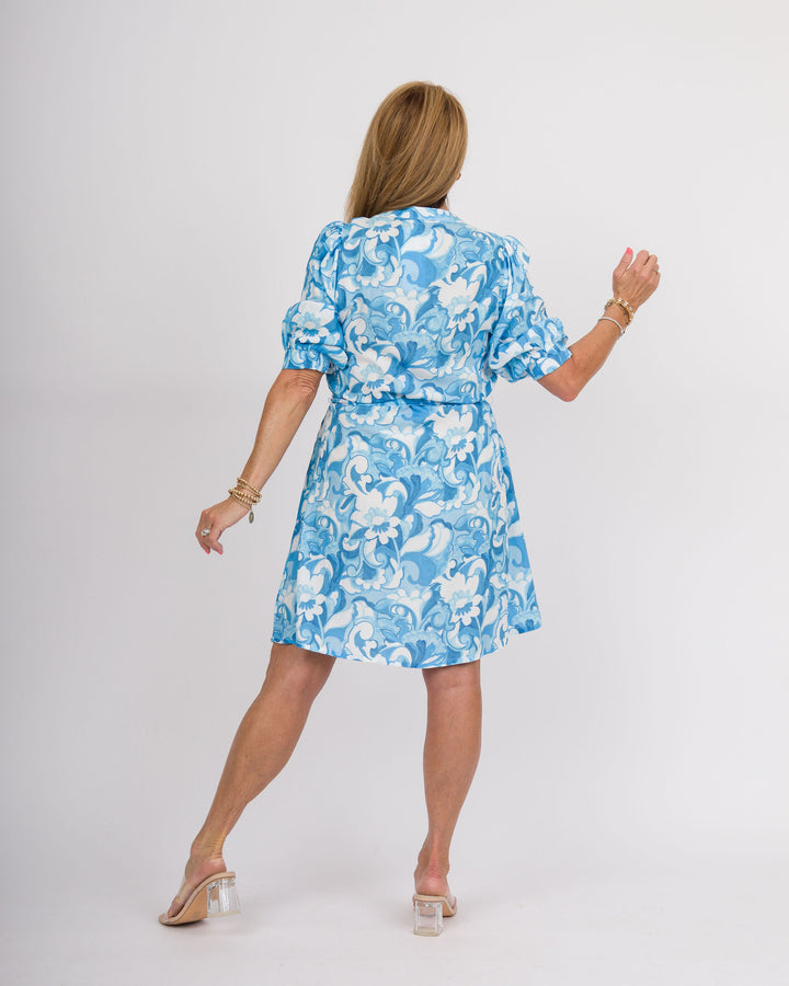 la mer luxe  Lizzy Dress - Blue Summer Tropic-Final Sale