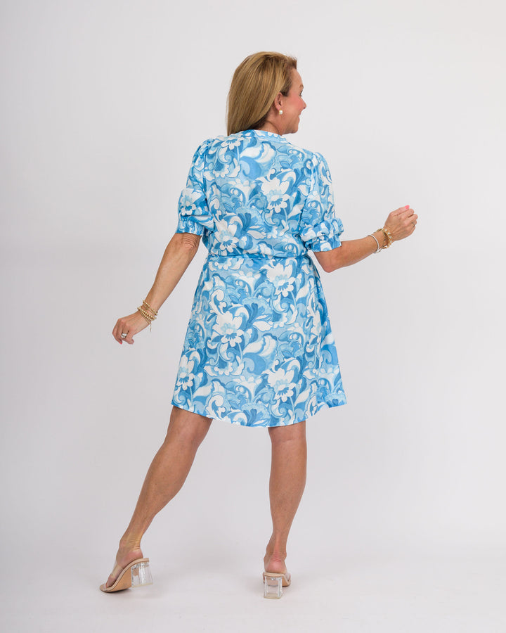 la mer luxe  Lizzy Dress - Blue Summer Tropic-Final Sale