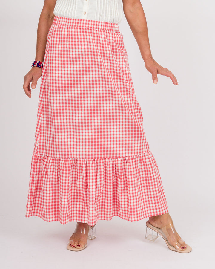 Red-y For Gingham Skirt