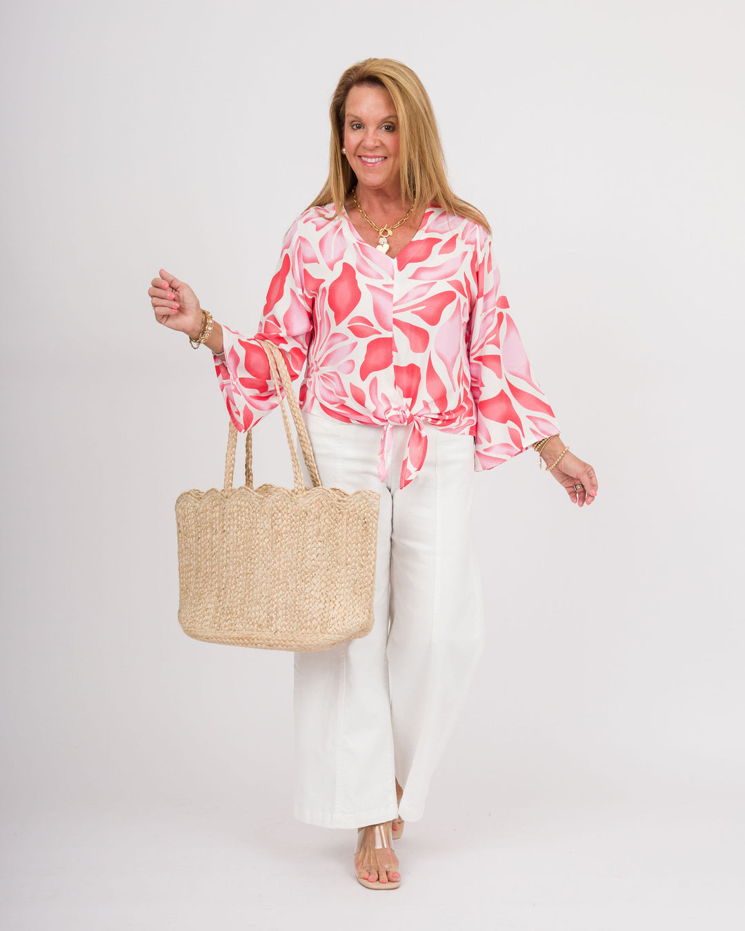 la mer luxe  Hope Top - Pink Blossom-Final Sale