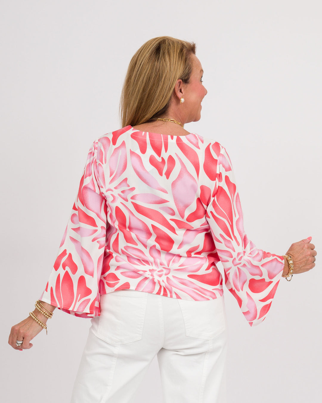la mer luxe  Hope Top - Pink Blossom-Final Sale