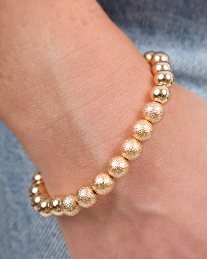 Gold Large Bead Bracelet