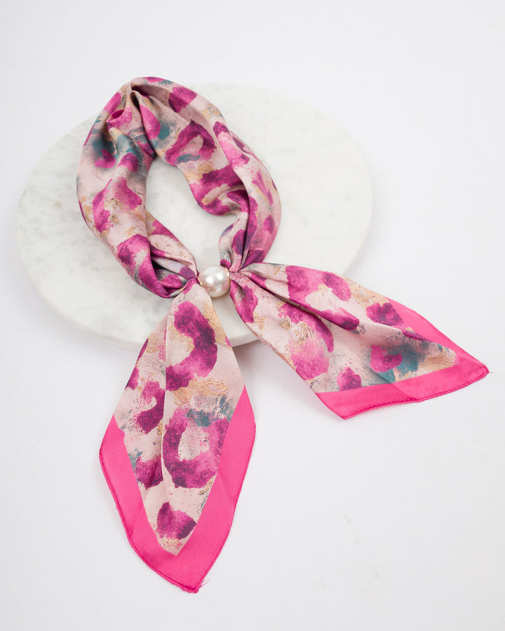 Magnetic Pearl Scarf - Magenta