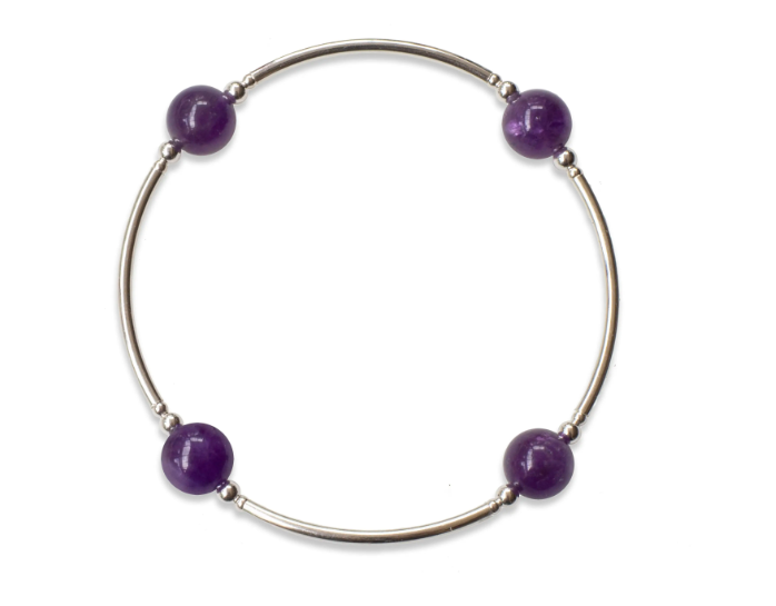 Blessing Bracelet -  Silver with Amethyst