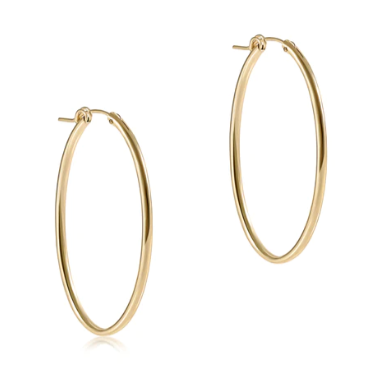 enewton Oval Gold 2" Smooth Hoop Earrings