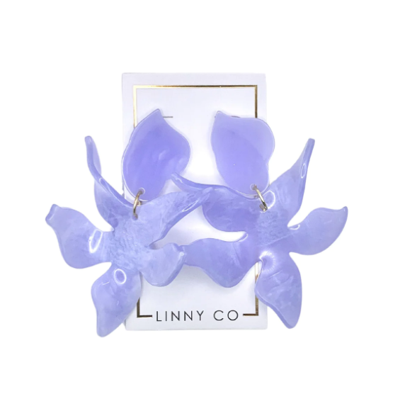 Linny Co - Flora Lavender Haze Earrings-Final Sale
