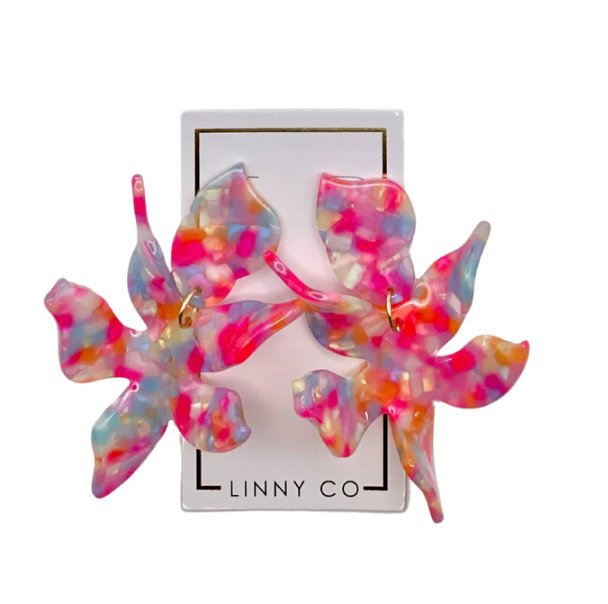Linny Co - Flora Pink Sprinkles Earrings