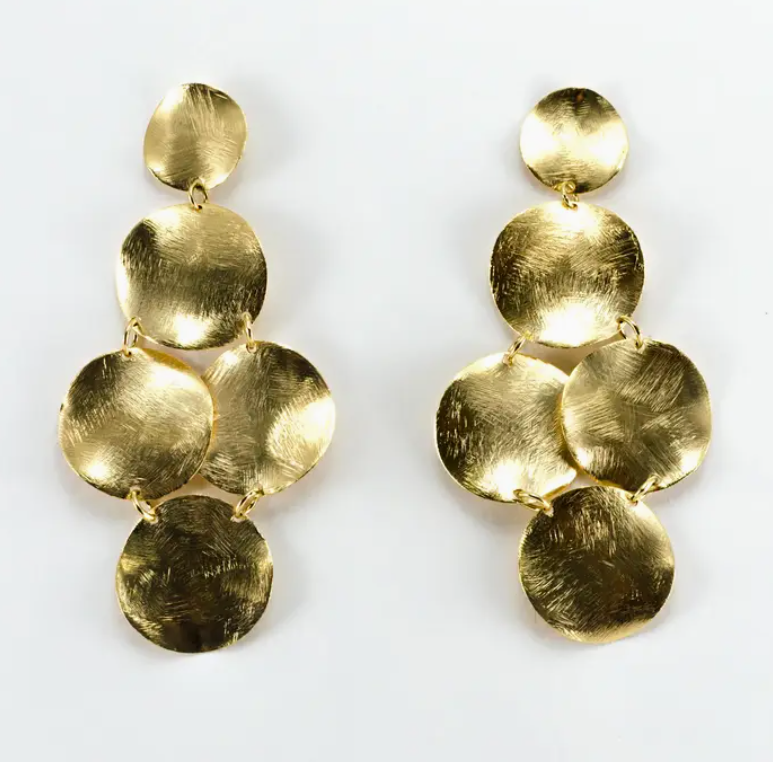 Creative Brazil Gold 5 Circle Earrings