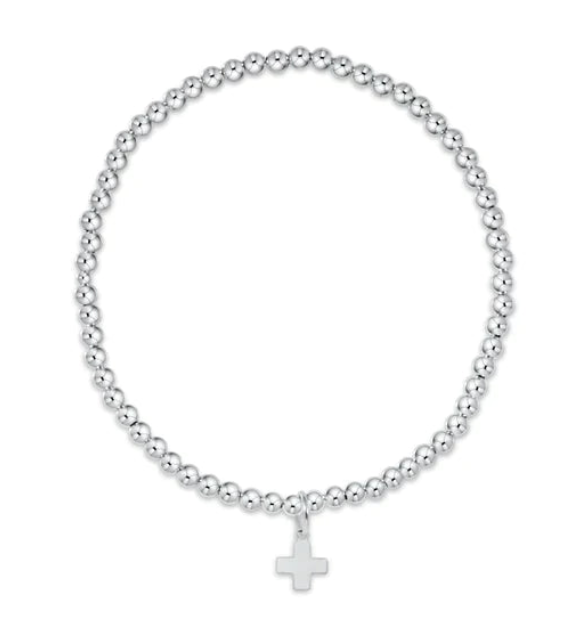 enewton Classic Sterling 2mm Cross Charm Bracelet