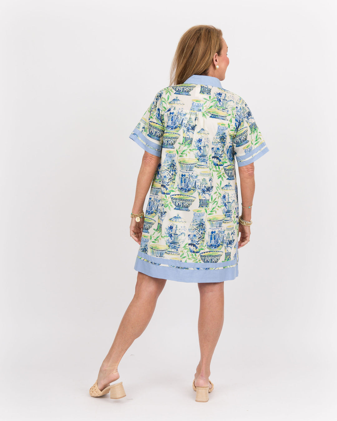 Chinoiserie Mini Dress - Blue Mix