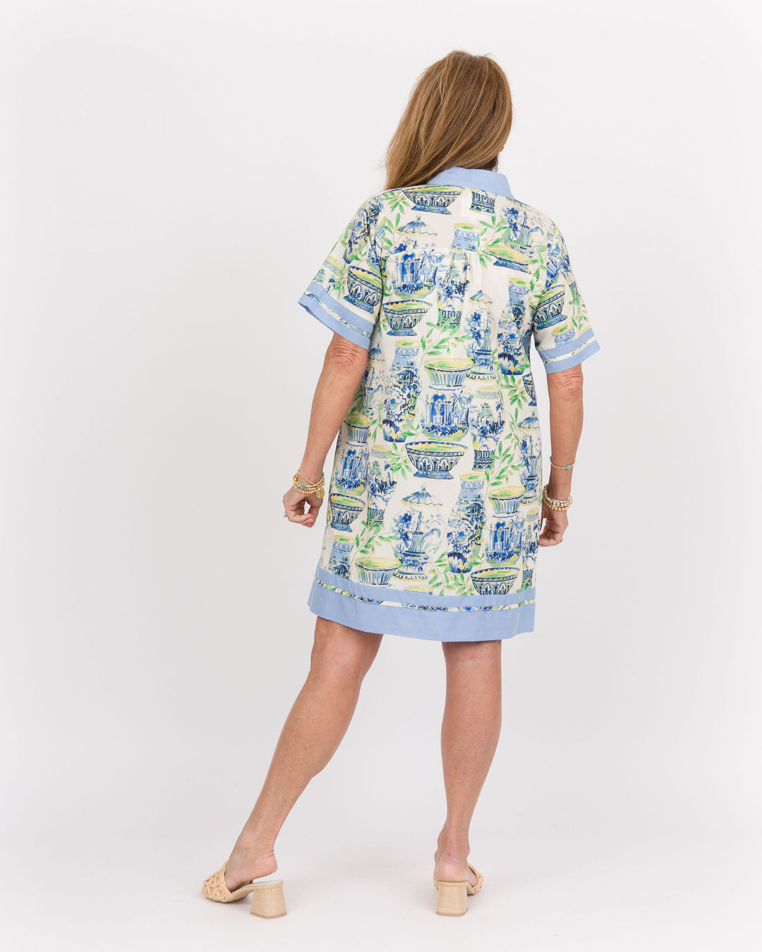 Chinoiserie Mini Dress - Blue Mix